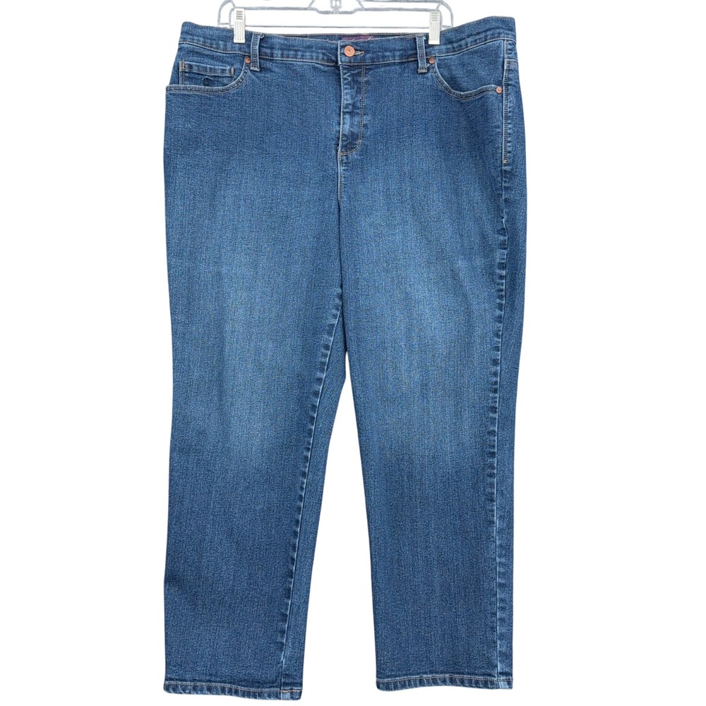 Gloria Vanderbilt Amanda Women 20W Short Cotton Blend Blue Jeans
